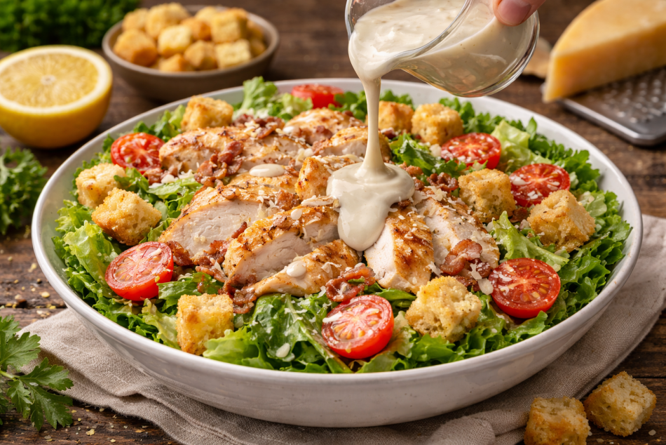 Как приготовить соус для салата «Цезарь» без яиц и сохранить вкус